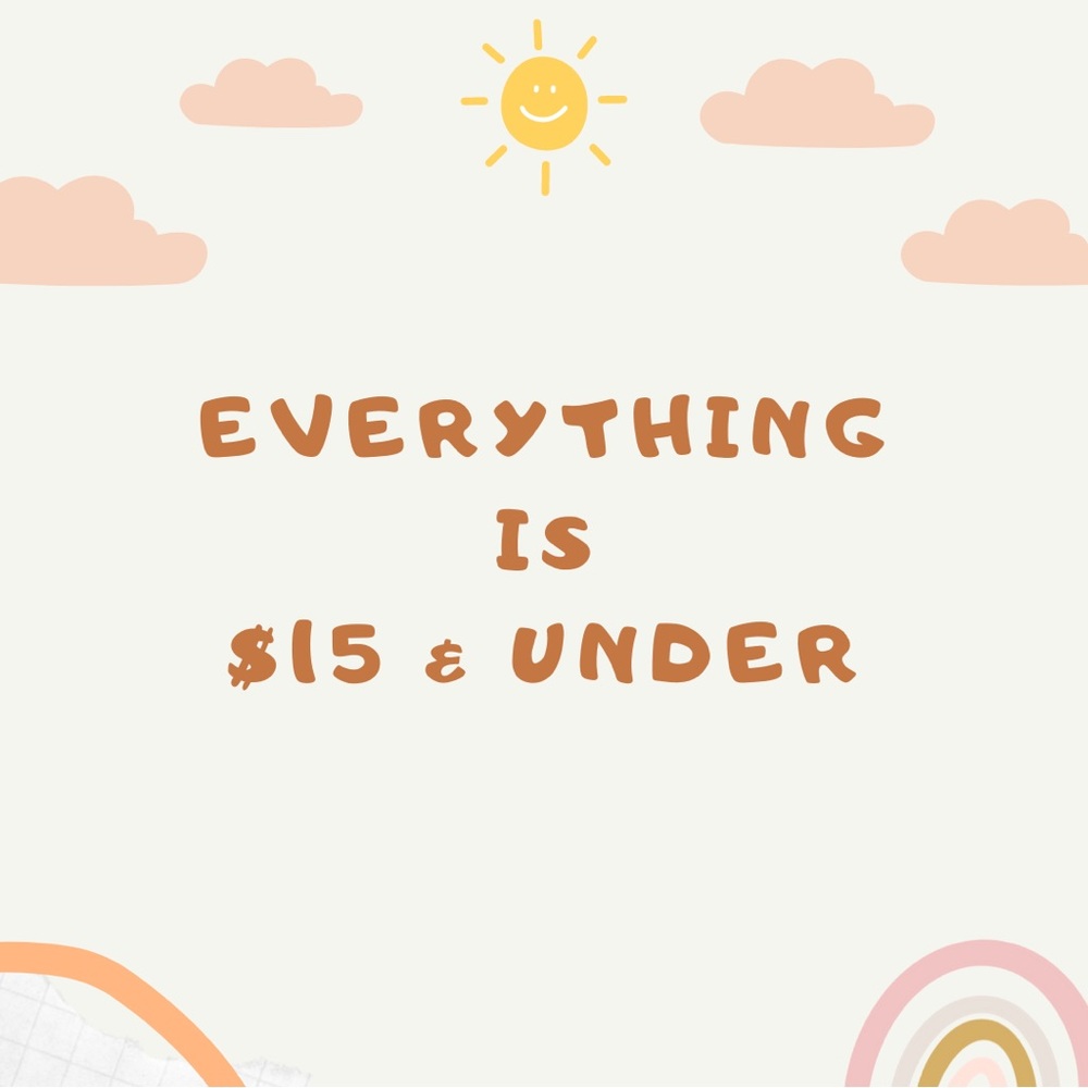 All Items $15 & Under!